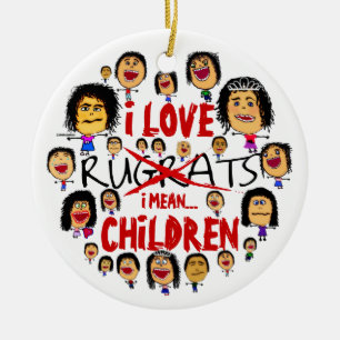 I Liebe All Children Cartoon Keramikornament