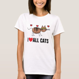 I Liebe Alle Katzen T Shirt