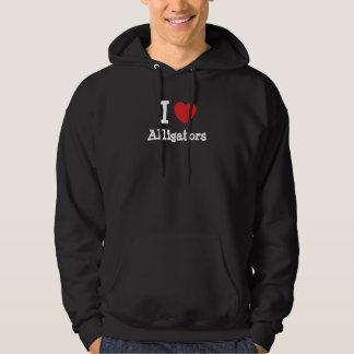 I Liebe Alligatoren Herz maßgeschneidert personali Hoodie