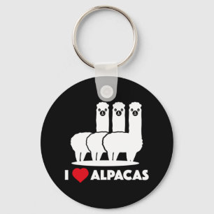 I Liebe Alpacas Schlüsselanhänger