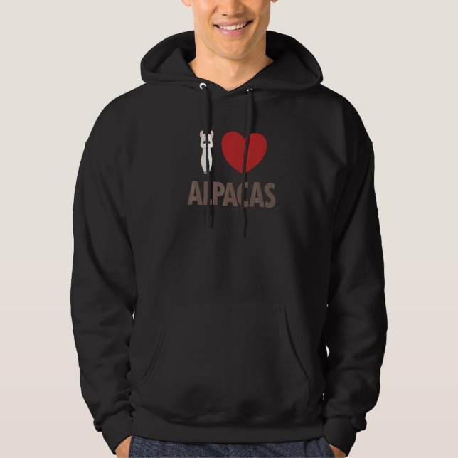 I Liebe Alpacas Vicuna Guanaco Llama Züchter Alpac Hoodie (Vorderseite)