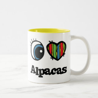 I Liebe Alpacas Zweifarbige Tasse