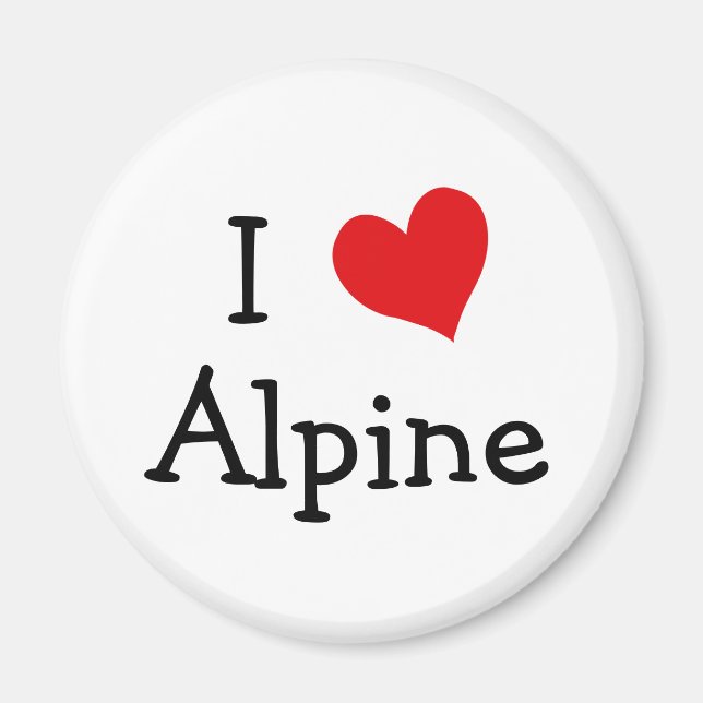 I Liebe Alpen Magnet (Vorne)