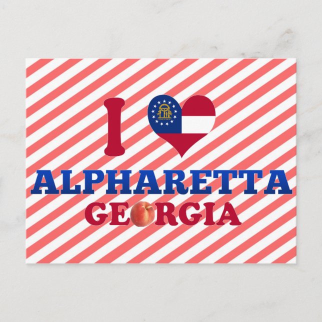I Liebe Alpharetta, Georgien Postkarte (Vorderseite)
