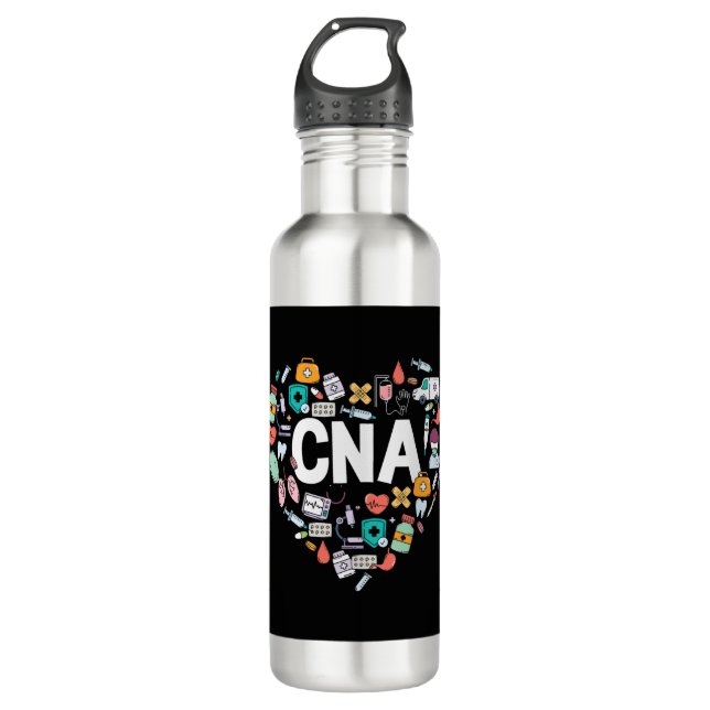 I Liebe als CNA Edelstahlflasche (Vorderseite)