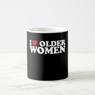 I Liebe Ältere Frauen Ich Herz Groovy Kaffeetasse