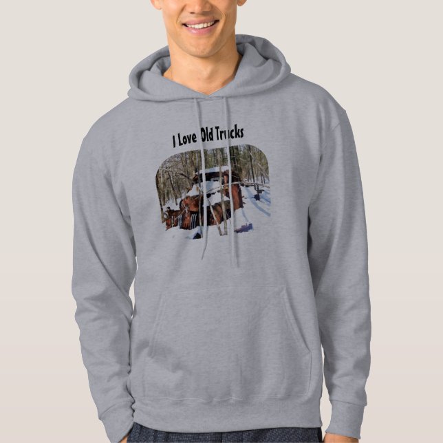 I Liebe-altes LKW-Sweatshirt Hoodie (Vorderseite)
