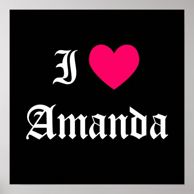 I Liebe Amanda Poster (Vorne)