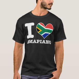 I Liebe Amapiano South African Flag DJ Design T-Shirt