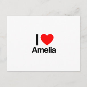 i Liebe amelia Postkarte