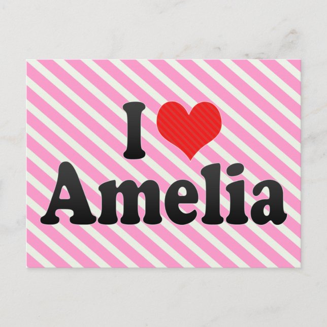 I Liebe Amelia Postkarte (Vorderseite)