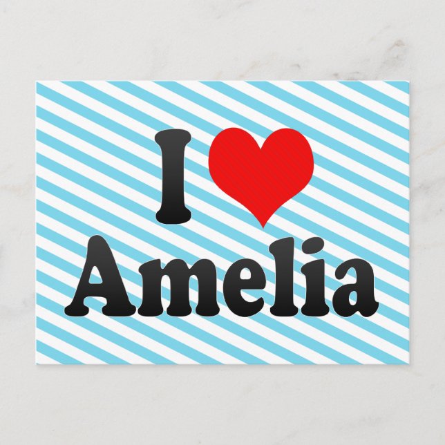 I Liebe Amelia Postkarte (Vorderseite)