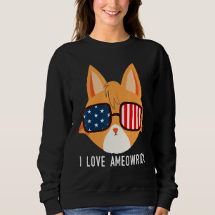 I Liebe Ameowrica American Orange Tabby Cat Sweatshirt