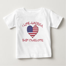 I Liebe America Herbstflagge für Baby Baby T-shirt
