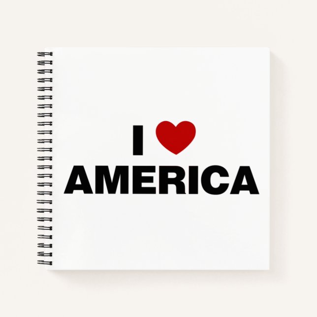 I Liebe America Notebook Notizbuch (Vorderseite)