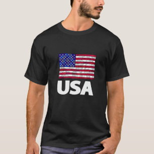 I Liebe America USA Flaggen-Illustration Grafik T-Shirt