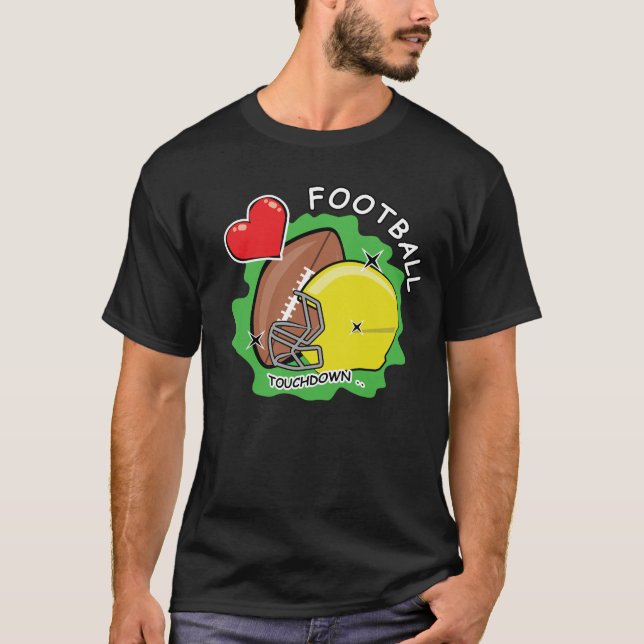 I Liebe American Football T-Shirt (Vorderseite)