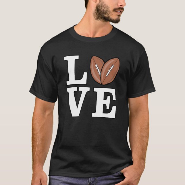 I Liebe American Football T-Shirt (Vorderseite)