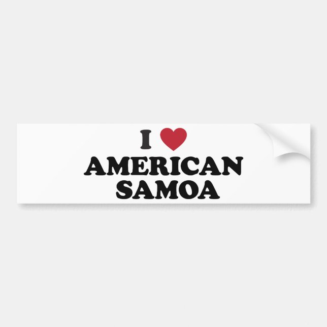 I Liebe American Samoa Autoaufkleber (Vorne)
