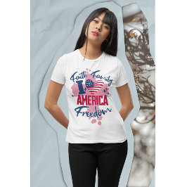 I Liebe Amerika 4. Juli Frauenwoche T - Shirt