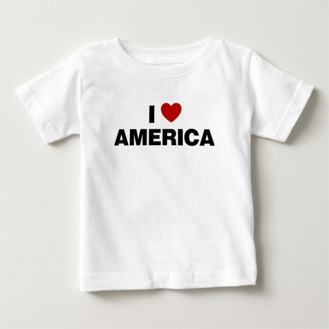 I Liebe Amerika Baby T-shirt (Vorderseite)