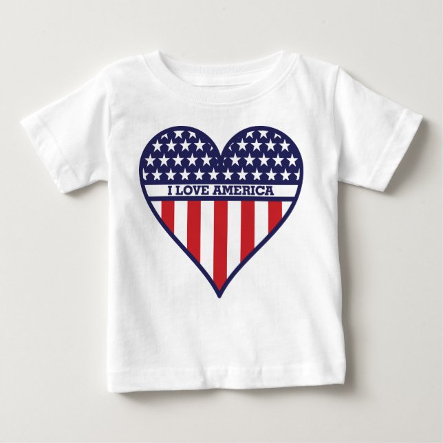 I Liebe Amerika Baby T-shirt (Vorderseite)