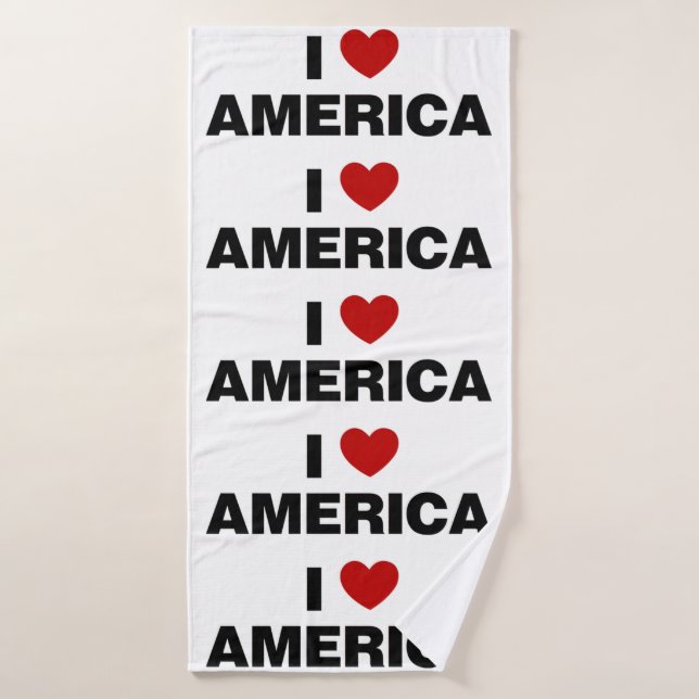 I Liebe Amerika Badehandtuch (Badehandtuch)