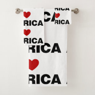 I Liebe Amerika Badhandtuch Set