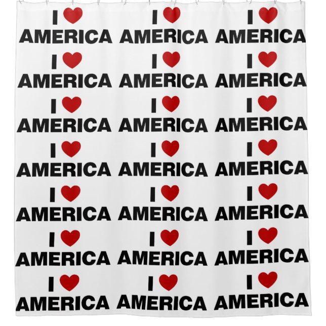 I Liebe Amerika Duschvorhang (Vorderseite)