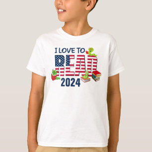 I LIEBE, "Amerika Flag 2024" ZU LESEN T-Shirt