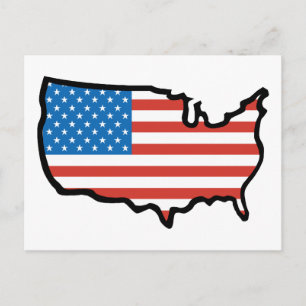 I Liebe Amerika - Flagge der Staaten Postkarte