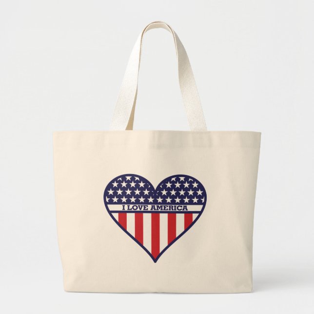 I Liebe Amerika Jumbo Stoffbeutel (Vorne)