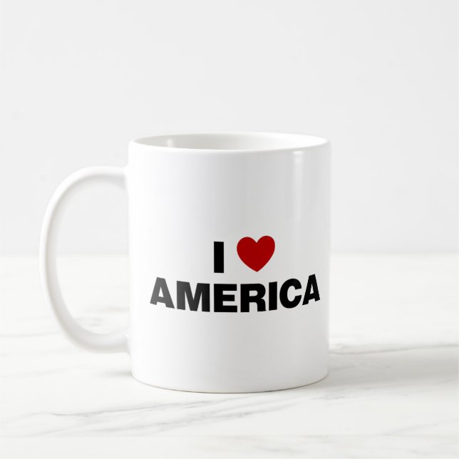 I Liebe Amerika Kaffeetasse (Links)