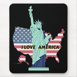 I Liebe Amerika - Liberty & Pride T - Shirt Mousepad