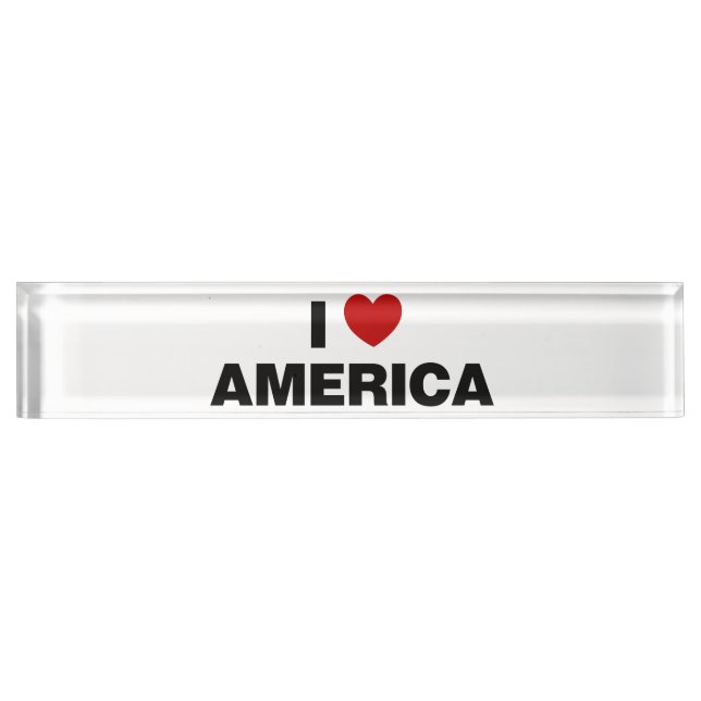 I Liebe Amerika Namensplakette (Vorderseite)