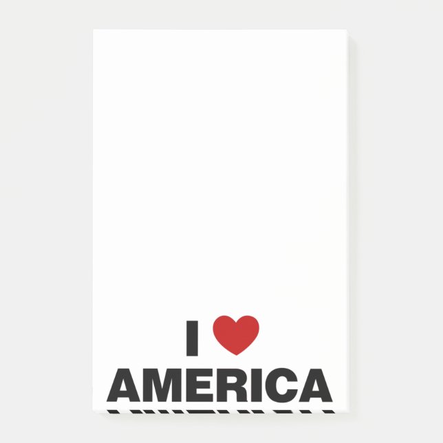 I Liebe Amerika Post-it Klebezettel (Vorderseite)