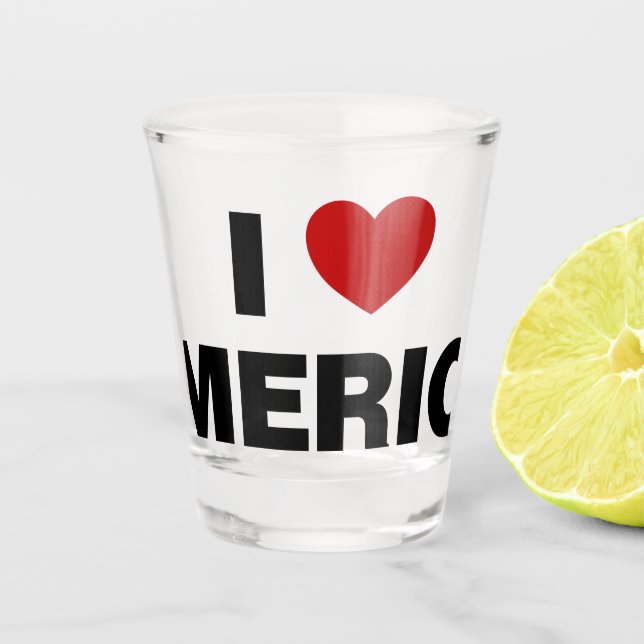 I Liebe Amerika Schnapsglas (Vorderseite)