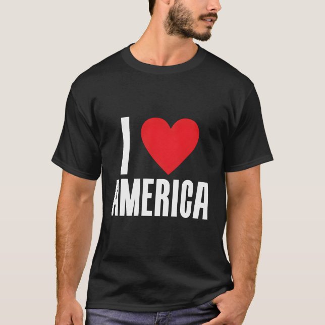 I Liebe Amerika T-Shirt (Vorderseite)