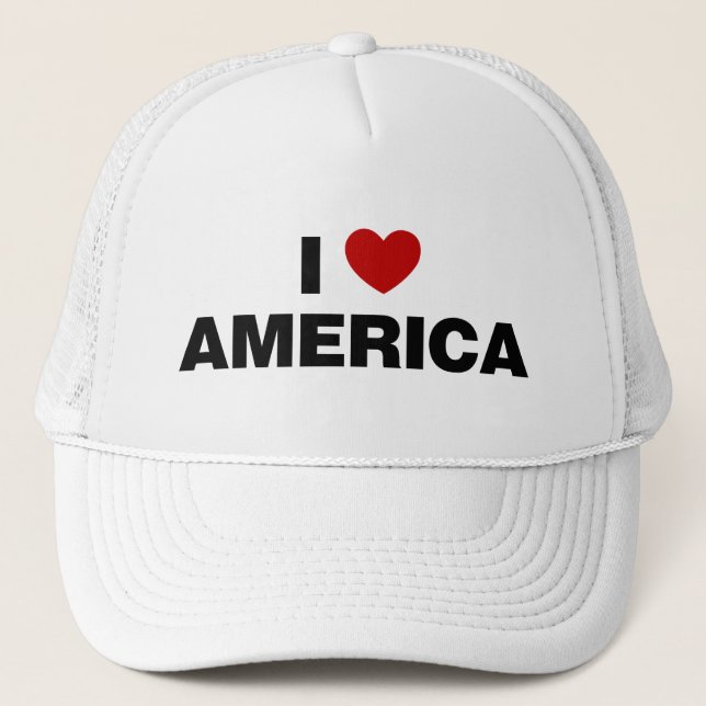 I Liebe Amerika Truckerkappe (Vorderseite)