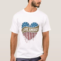 I Liebe Amerika US Flagge Herz