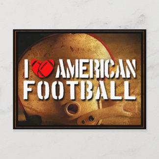 I Liebe-amerikanischer Fußball Postkarte