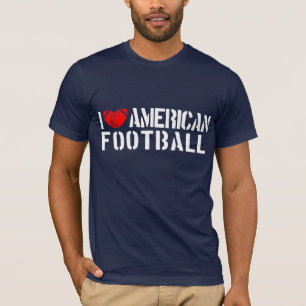 I Liebe-amerikanischer Fußball T-Shirt