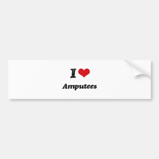 I Liebe-Amputierte Autoaufkleber (Vorne)