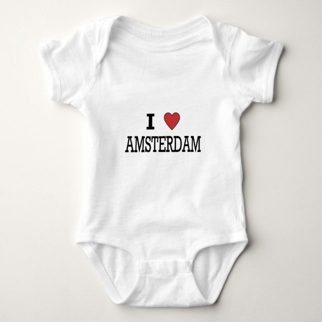 I Liebe Amsterdam Baby Strampler (Vorderseite)