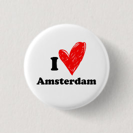 I Liebe Amsterdam Button