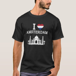 I Liebe Amsterdam Funny Prank Joke Indische Sehens T-Shirt