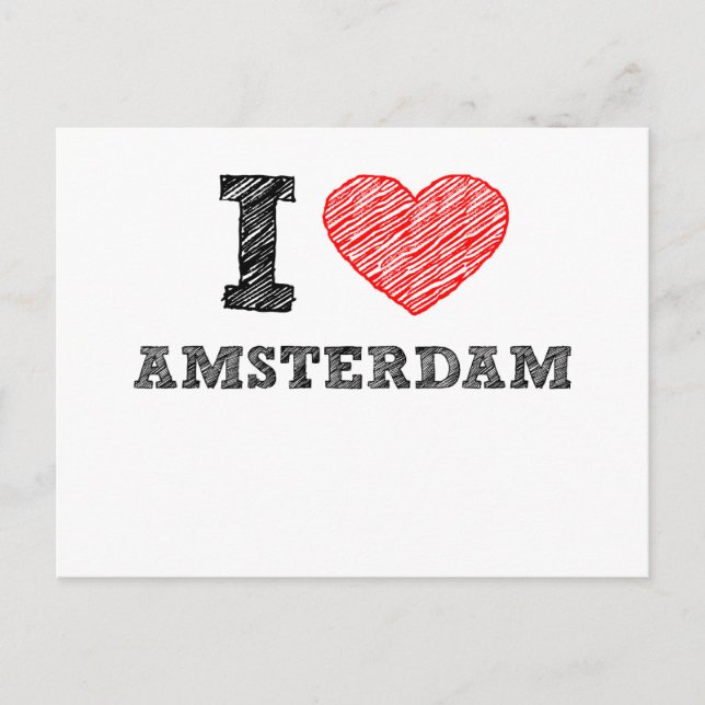 I Liebe Amsterdam Postkarte (Vorderseite)