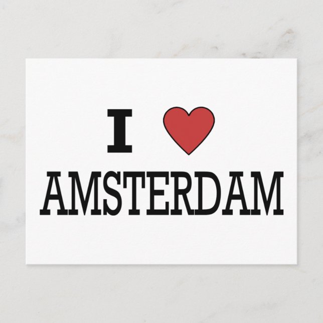 I Liebe Amsterdam Postkarte (Vorderseite)