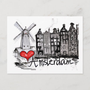 I Liebe Amsterdam Postkarte