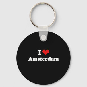 I Liebe-Amsterdam-T-Shirt Weiß-T-Shirt Schlüsselanhänger
